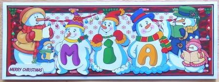 Snowmen Names Large Dl - Mia by Joyce Watson
