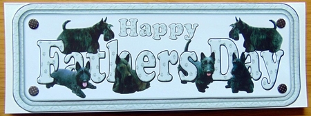 Fathers Day Scottish Terrier Name Sign by Joyce Watson