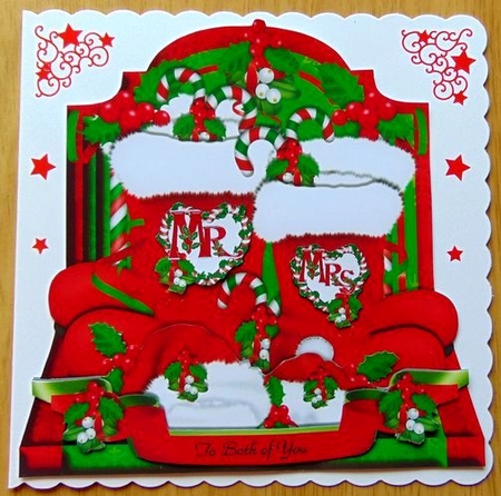 Mr & Mrs Santa Boots by Joyce Watson