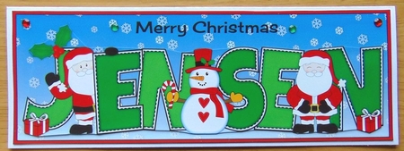 Santas & Snowman Jensen Large Dl by Joyce Watson