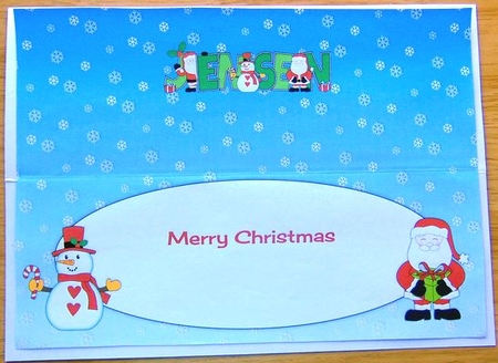 Santas & Snowman Jensen Large Dl Insert by Joyce Watson