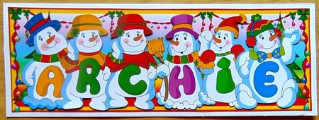 Snowmen Names Large Dl - Archie by Joyce Watson