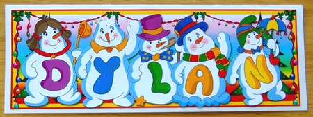 Snowmen Names Large Dl - Dylan by Joyce Watson