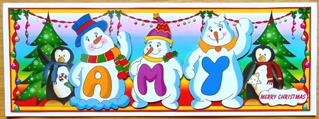 Snowmen Names Large Dl - Amy by Joyce Watson