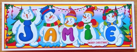 Snowmen Names Large Dl - Jamie by Joyce Watson