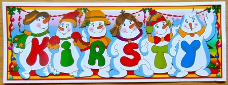 Snowmen Names Large Dl - Kirsty by Joyce Watson