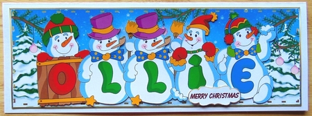 Snowmen Names Large Dl - Ollie by Joyce Watson