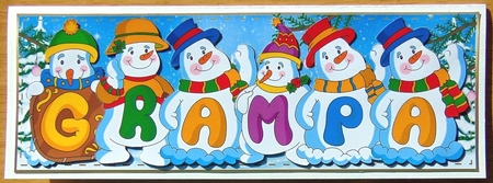 Snowmen Names Large Dl - Grampa by Joyce Watson