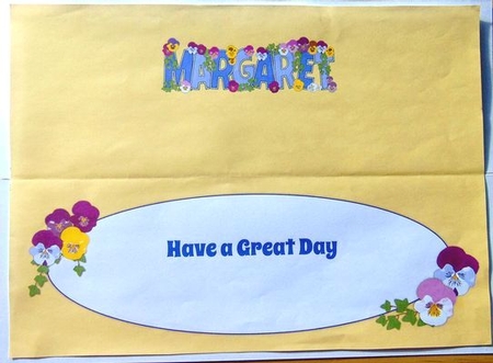 Bright Flowers Margaret Large Dl Insert by Joyce Watson