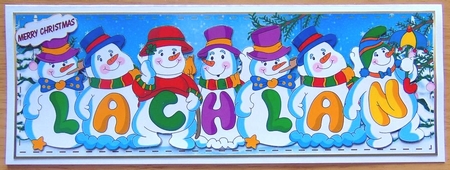 Snowmen Names Large Dl - Lachlan by Joyce Watson