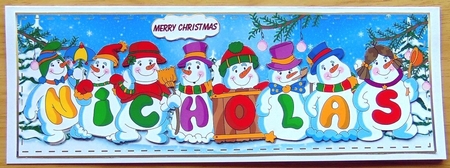 Snowmen Names Large Dl - Nicholas by Joyce Watson