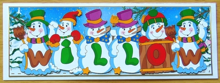 Snowmen Names Large Dl - Willow by Joyce Watson
