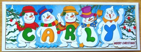 Snowmen Names Large Dl - Carly by Joyce Watson