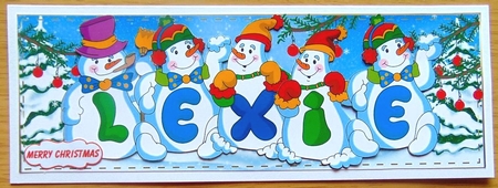 Snowmen Names Large Dl - Lexie by Joyce Watson