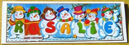 Snowmen Names Large Dl - Rosalie by Joyce Watson