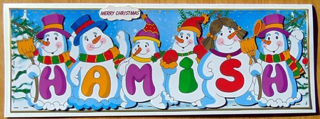 Snowmen Names Large Dl - Hamish by Joyce Watson