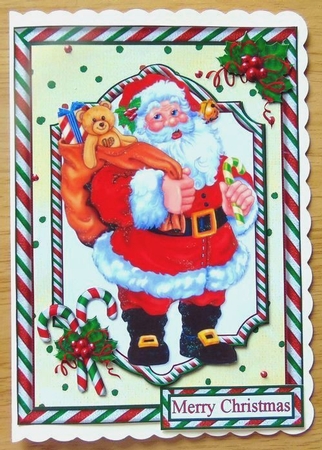 Joyful Santa Quick Card by Joyce Watson
