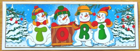 Snowmen Names Large Dl - Tori by Joyce Watson