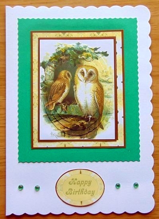 Owl Decoupage Topper by Joyce Watson