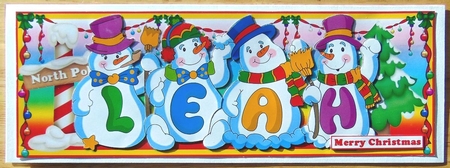 Snowmen Names Large Dl - Leah by Joyce Watson