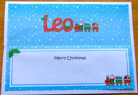 Large Dl Christmas Leo Santa's Train Insert by Joyce Watson