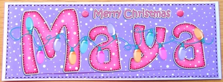 Large Dl Christmas Maya Lights 3D Decoupage by Joyce Watson