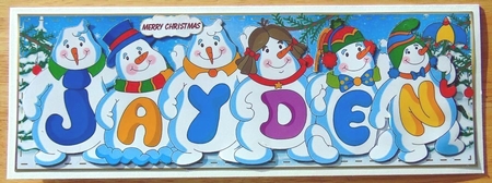 Snowmen Names Large Dl - Jayden by Joyce Watson