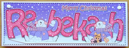 Large Dl Christmas Rebekah Snowman 3D Decoupage by Joyce Watson