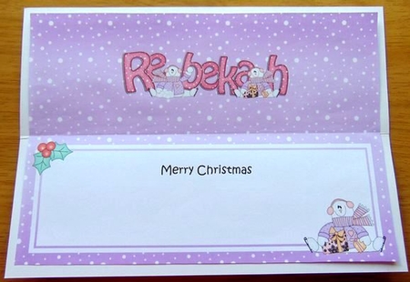 Large Dl Christmas Rebekah Snpwman Insert by Joyce Watson