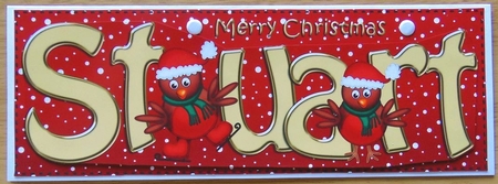 Large Dl Christmas Stuart Robins 3D Decoupage by Joyce Watson