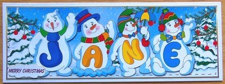 Snowmen Names Large Dl - Jane by Joyce Watson
