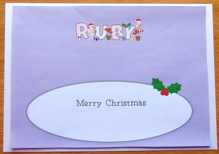 Christmas Fairies Ruby Large Dl 2 Insert by Joyce Watson