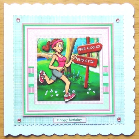 Jogging Humour 8x8 Decoupage Mini Kit by Joyce Watson