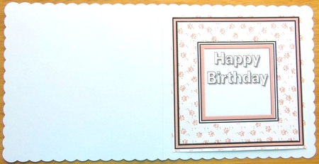 Paw Print Frame Happy Birthday Insert Pink by Joyce Watson