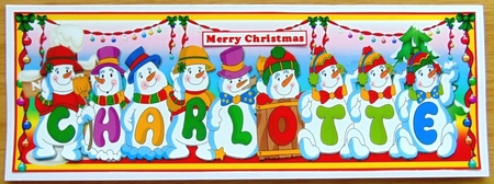 Snowmen Names Large DL - CHARLOTTE by Joyce Watson