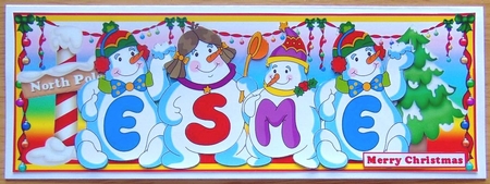 Snowmen Names Large DL - ESME by Joyce Watson
