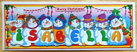 Snowmen Names Large DL - ISABELLA by Joyce Watson