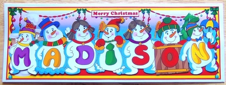 Snowmen Names Large DL - MADISON by Joyce Watson