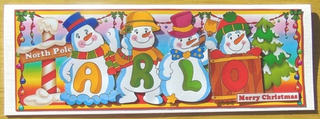 Snowmen Names Large DL - ARLO by Joyce Watson
