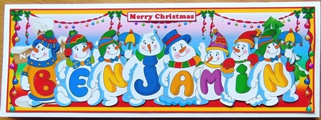 Snowmen Names Large DL - BENJAMIN by Joyce Watson