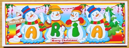 Snowmen Names Large DL - ARIA by Joyce Watson