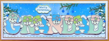 Pastel Snowmen - GRANDAD by Joyce Watson