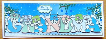 Pastel Snowmen - GRANDMA by Joyce Watson