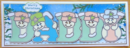 Pastel Snowmen - DADDY by Joyce Watson