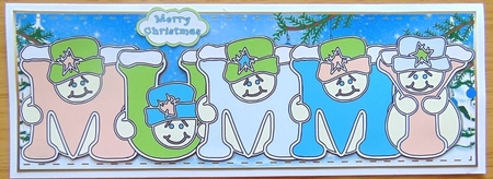 Pastel Snowmen - MUMMY by Joyce Watson
