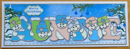 Pastel Snowmen - AUNTIE by Joyce Watson