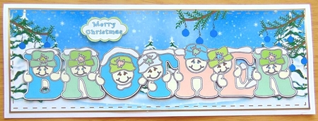 Pastel Snowmen - BROTHER by Joyce Watson