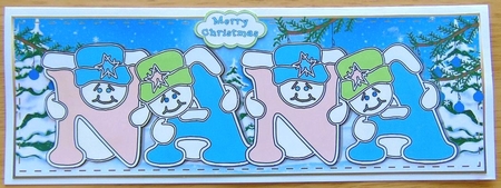 Pastel Snowmen - NANA by Joyce Watson