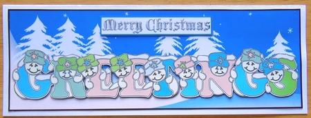 Pastel Snowmen - GREETINGS by Joyce Watson
