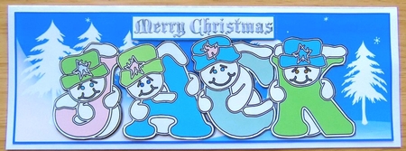 Pastel Snowmen - JACK by Joyce Watson